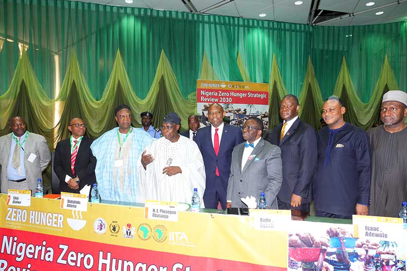 L-R DG Sanginga, Chiji Ojukwu (AfDB), Sen. Abdullai Adamu, Former ...