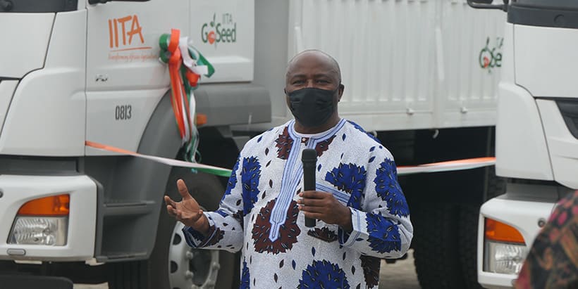  DG Nteranya Sanginga making his remarks during the commissioning