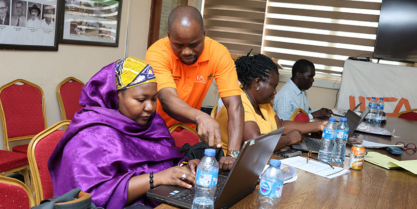 Participants during the EBS training.