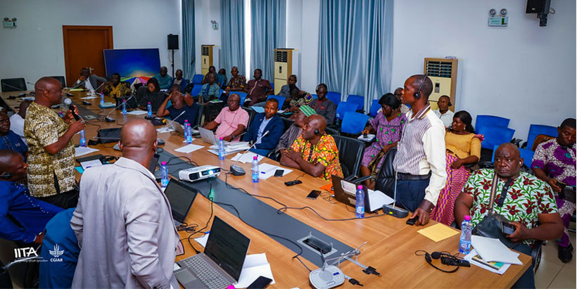 One of the participants asking questions from the facilitator during the capacity building session.