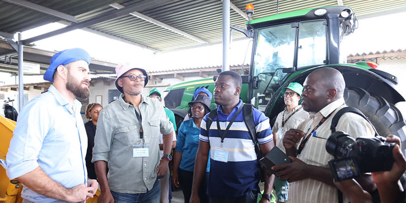 Participants on a tour of IITA facilities to see some of CtEH investment.