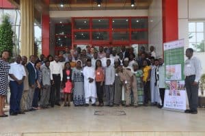 Meeting participants in a group photo.