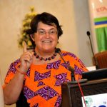 Picture of Jan Low. from CIP , giving keynote address.