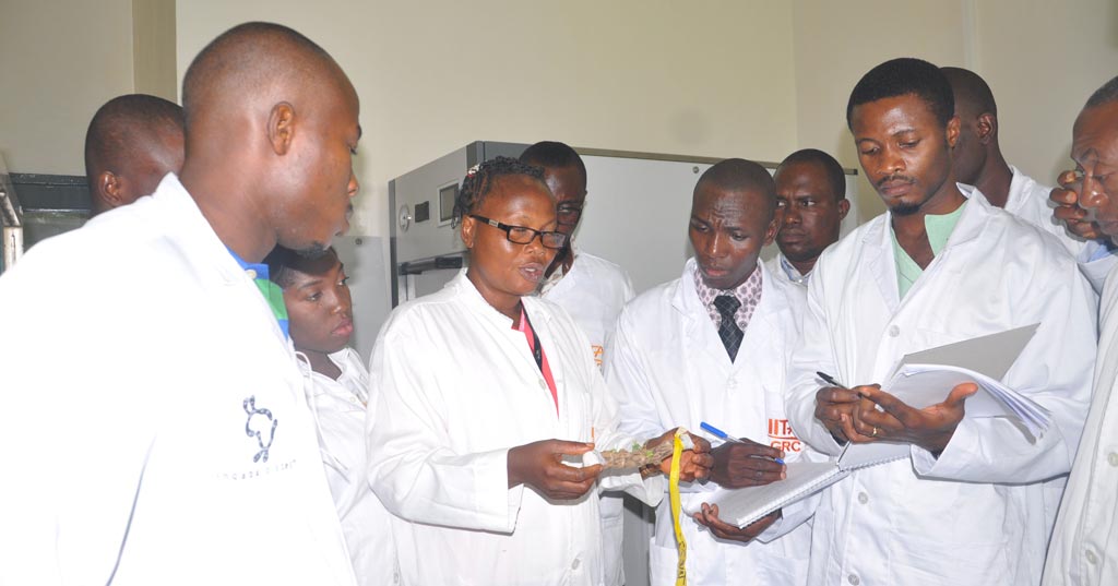 Picture of Abigael of GRC leading the hands-on training session.