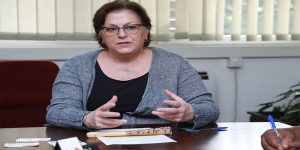 The US Consul General, Ms Claire Pierangelo, explaining the purpose of their visit.