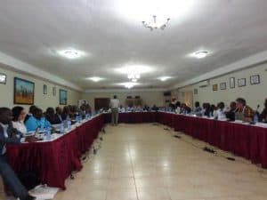 Picture of Soil scientists  and representatives from 35 countries attended the workshop.