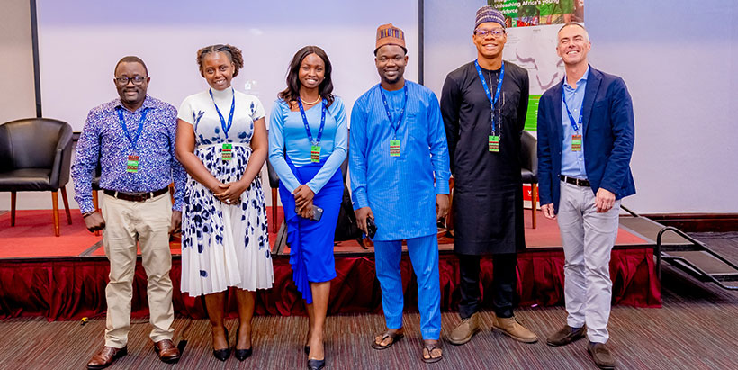 A group photograph of the Agrihub team with IFAD Programme Lead, Brian Chipili.