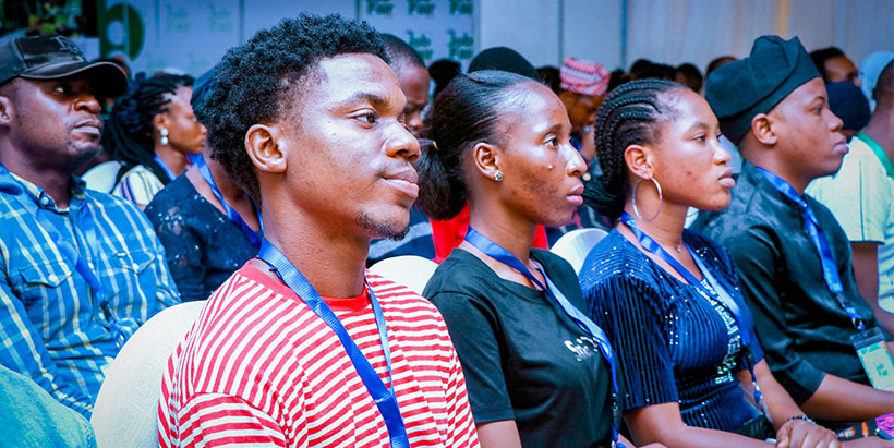 A section of participants at the Agrihub Job Fair, held at the International Conference Centre, University of Ibadan, Ibadan.