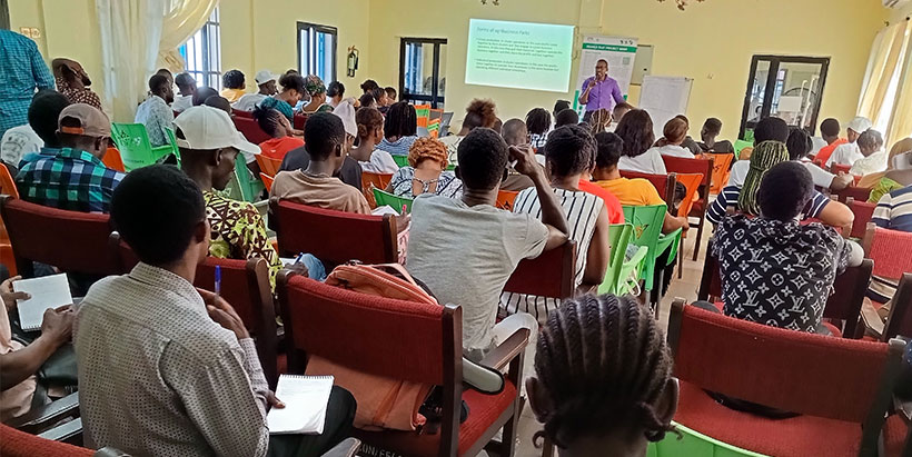 A section of the participants during the Agribusiness training. 