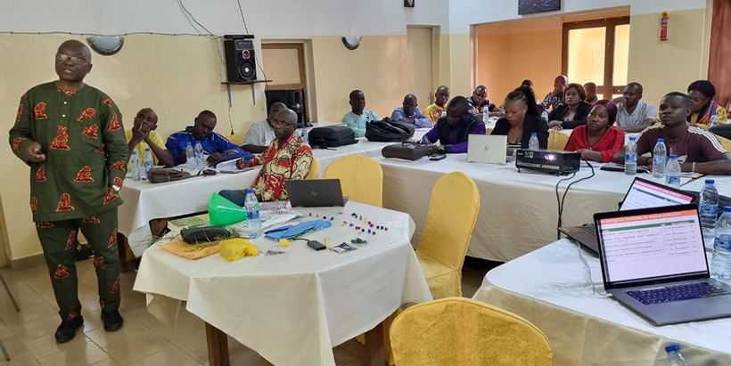 A view of one of the indoor training sessions with Professor Elekeleme.
