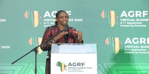 Dr Agnes Kalibata, President of Alliance for Green Revolution in Africa (AGRA), giving the opening remarks.
