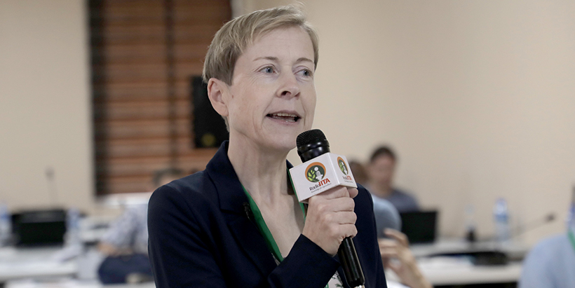 arhus University Senior Scientist and Work Package 2 co-Lead, Dr Fiona Hay, addressing the AGM.