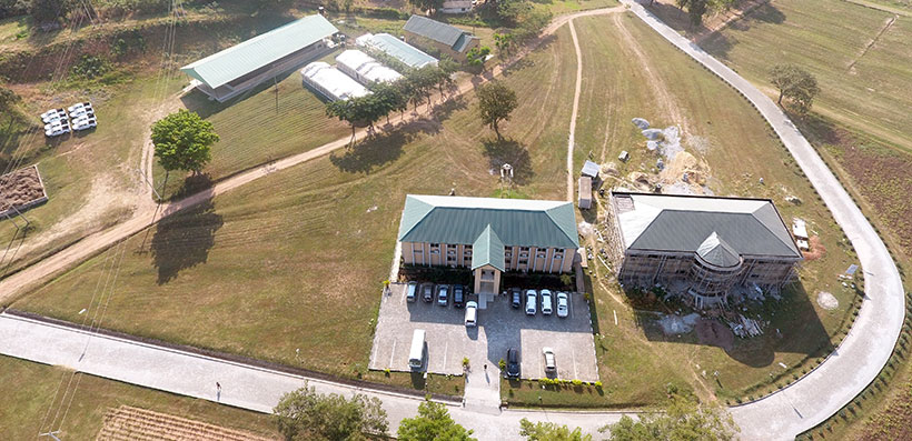 Aerial view of the station.