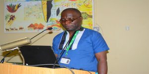 Head, AgroEcoHealth Platform, Rousseau Djouaka giving his presentation.