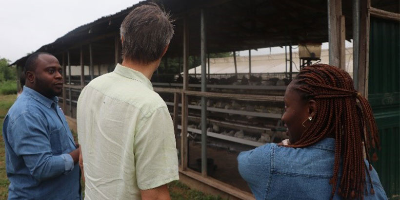 Andre Zandstra with STEP Trainers at the Facility’s poultry