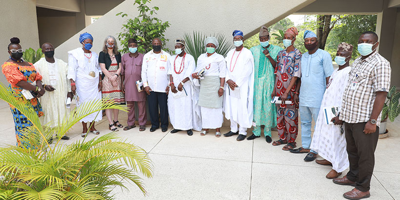 Baale of Araromi confers chieftaincy title on IITA Director General
