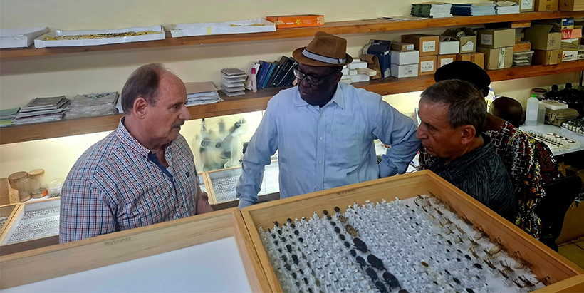 Dr Simeon Ehui visiting the Arthropod Biodiversity Research and Conservation Center.