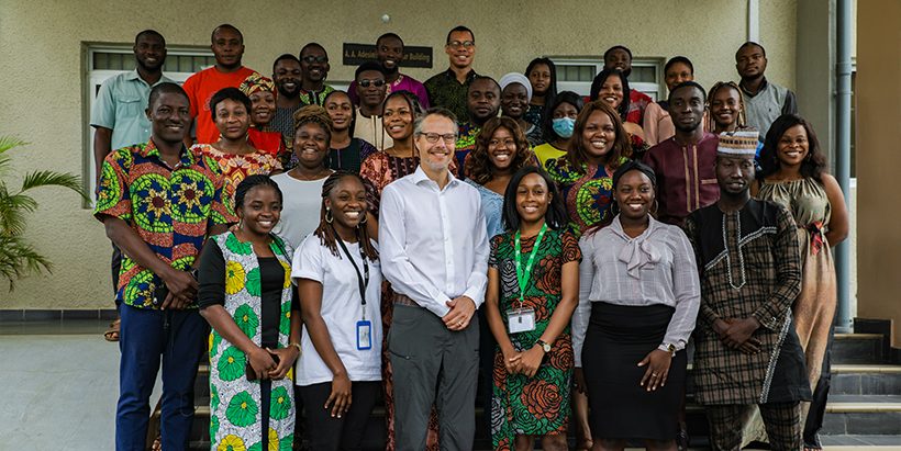 Zandstra poses with IYA and STEP representatives after an engaging session with them.