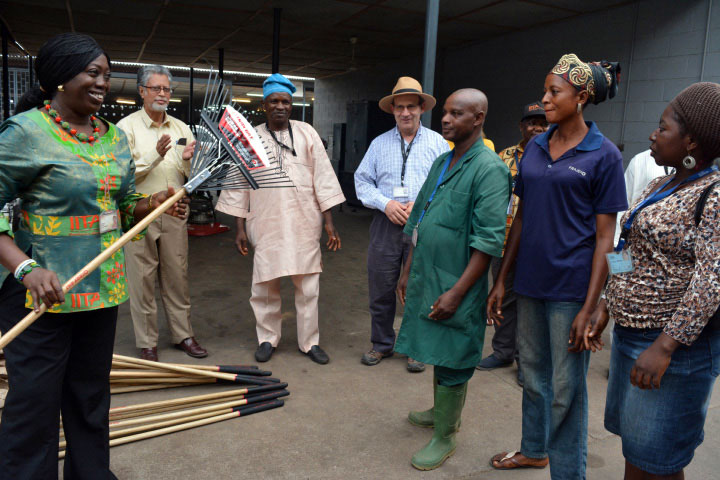 (L-R) Elizabeth Parkes, Waheed Quader, Sikiru Asifat, Peter Kulakow, and FMS Unit members.