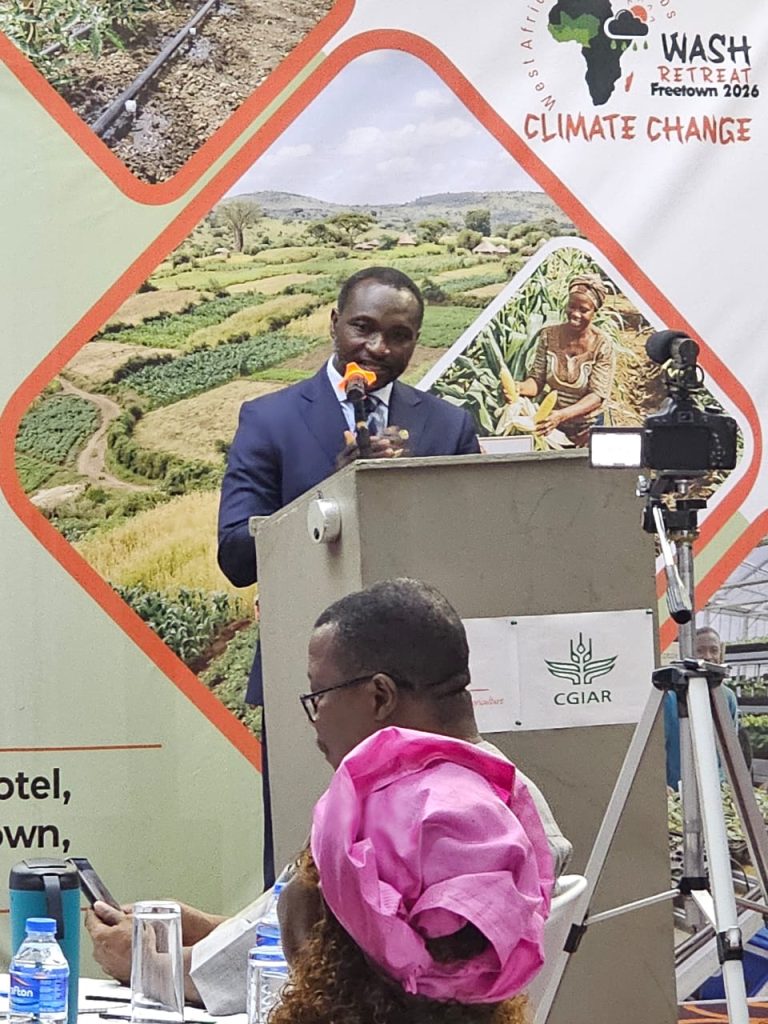 Sierra Leone Minister of Agriculture and Food Security, Dr Henry Musa Kpaka during his goodwill remarks.