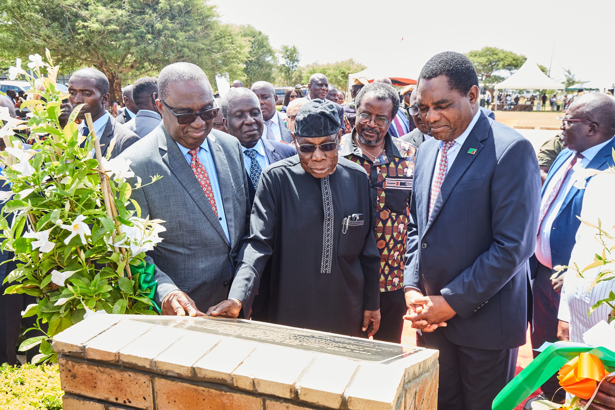 IITA DG Simeon Ehui, chief Oludegun Obasanjo during the launch