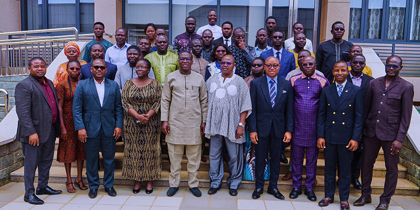 The participants after the launch of the Zero Hunger project in Togo.