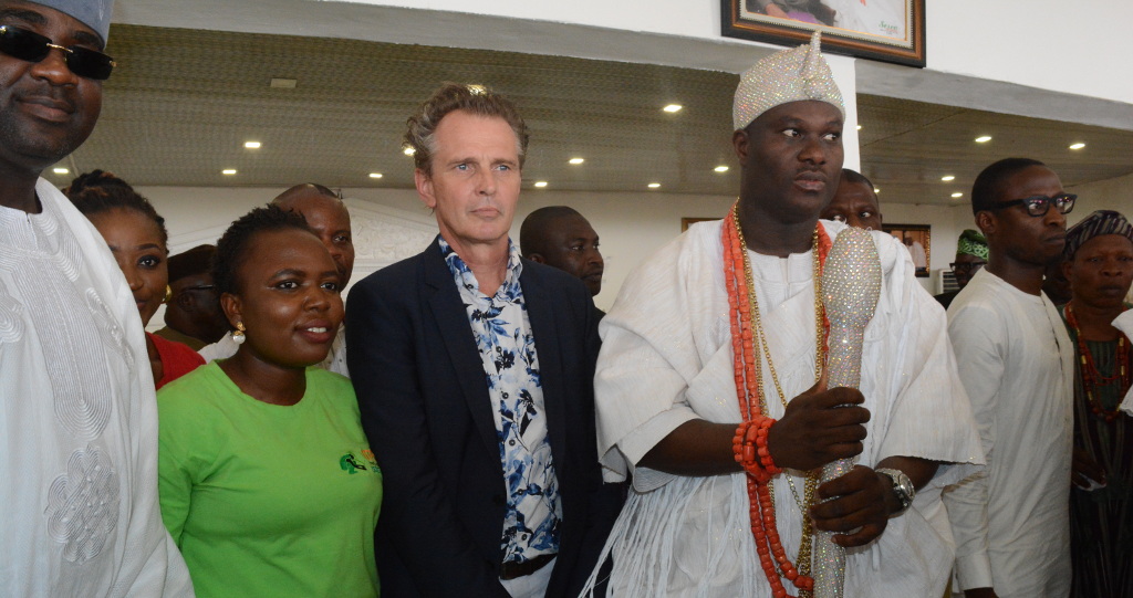 Picture of The IITA delegates comprising a youth Agripreneur, Frederick Schreurs