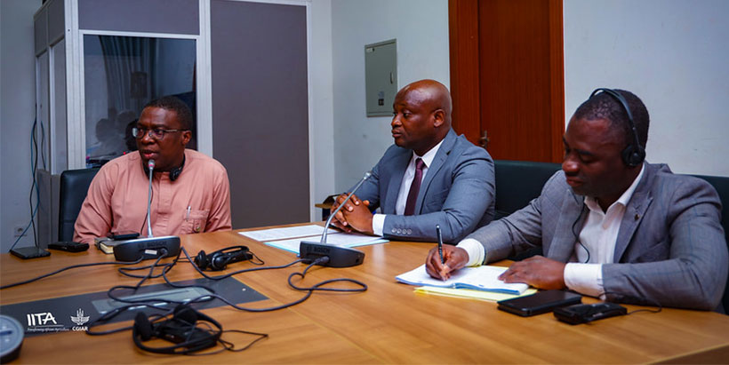 IITA Business Incubation Platform CEO and Director of Private Sector Engagement, Debo Akande speaking at the launch.