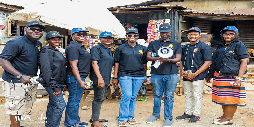 Radio IITA crew during the the survey outreach in Ibadan, Oyo state.