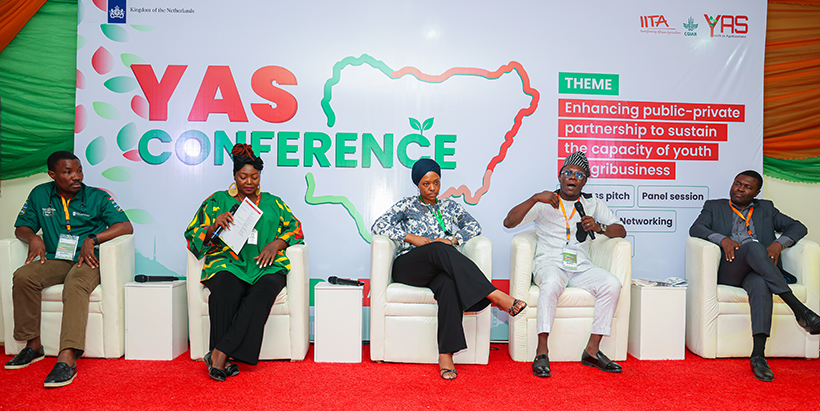 Divisional Head, MSME, South, Bank of Industry, Dr Kings Jack; YAS Project's Training Coordinator, Muniratu Jibrin; Manager, Strategic Advisory, Sahel Consulting, Hauwa Ali; Corporate Communications Manager, ThriveAgric, Temi Alabi; and Managing Director, AGRICS Limited, Dr Uche Obih, during the panel session.