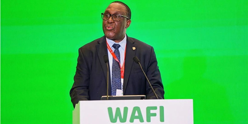 Dr Simeon Ehui, IITA Director General and CGIAR Regional Director for Continental Africa during his keynote address at the WAFI Conference.