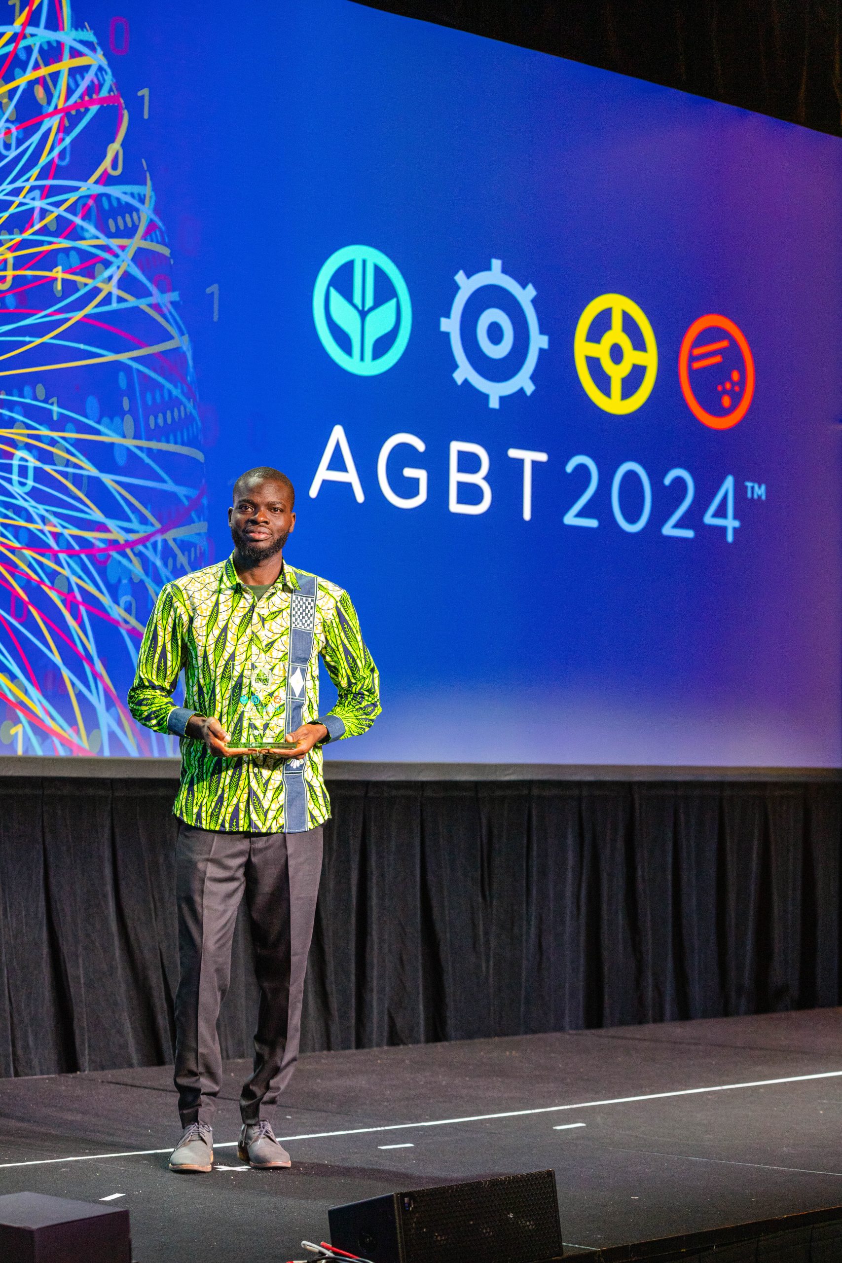 Dr. Agre Paterne with the AGBT award.
