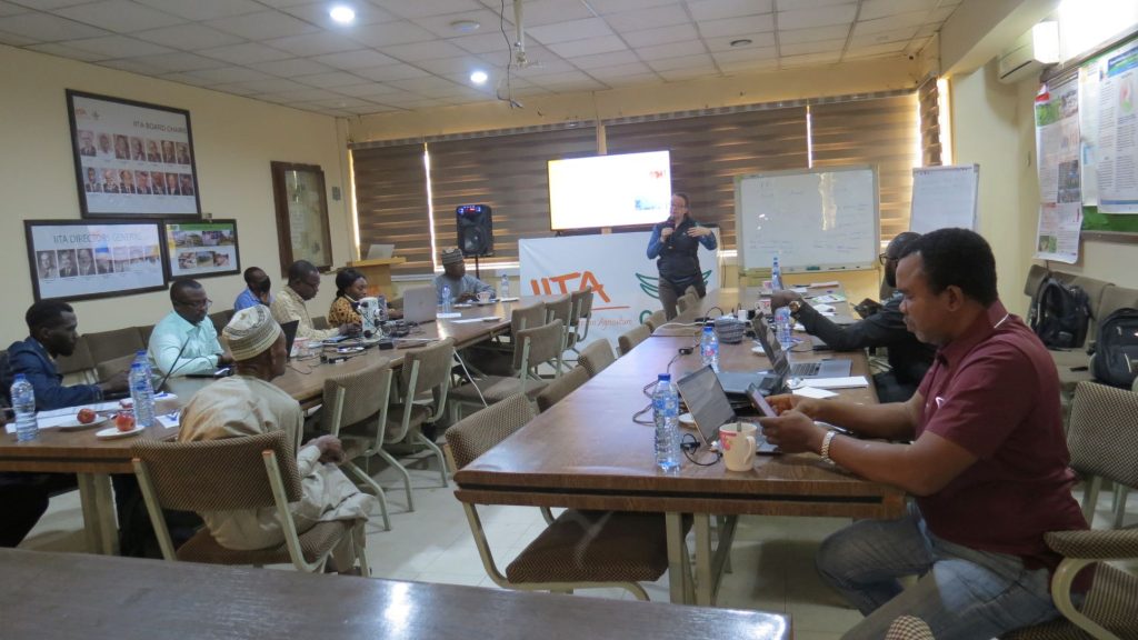 IITA Agronomist Dr Christine Kreye addressing the workshop participants.