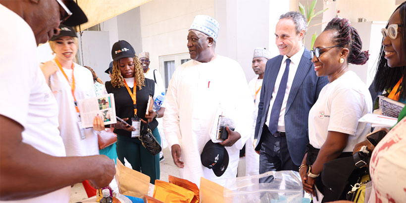 Exhibition of products from the beneficiaries. 