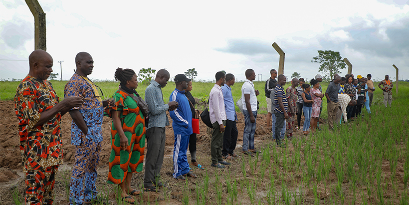 Bwambale Anatosi, a farmer from kasese District in Uganda affected by BBTV sharing experience