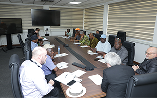  Gates Foundation Country Director for Nigeria Dr Jeremie Zoungrana and Senior Program Officer for Agriculture Dr Audu Grema meeting with the IITA team.