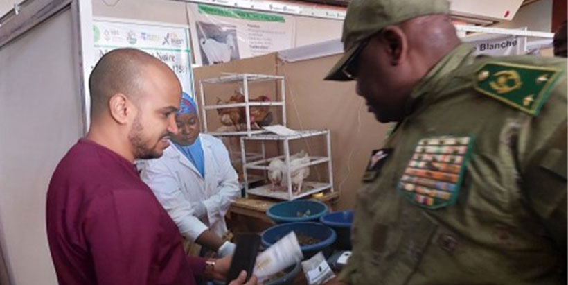 Governor of the region of Niamey Général de Brigade Abdou Assoumane Harouna at the BBEST booth