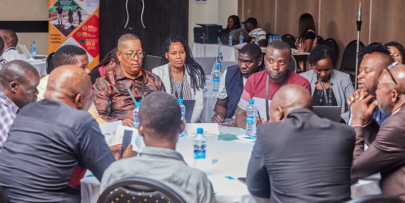 Group breakout session during the retreat.