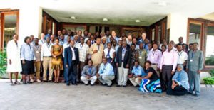 Group photo of stakeholders at 5CP evaluation meeting