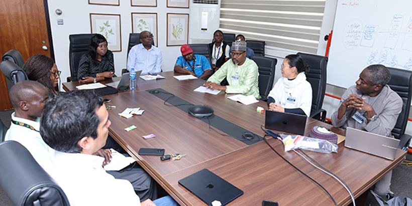 Groupe Nutriset during the introductory meeting with the IITA team.