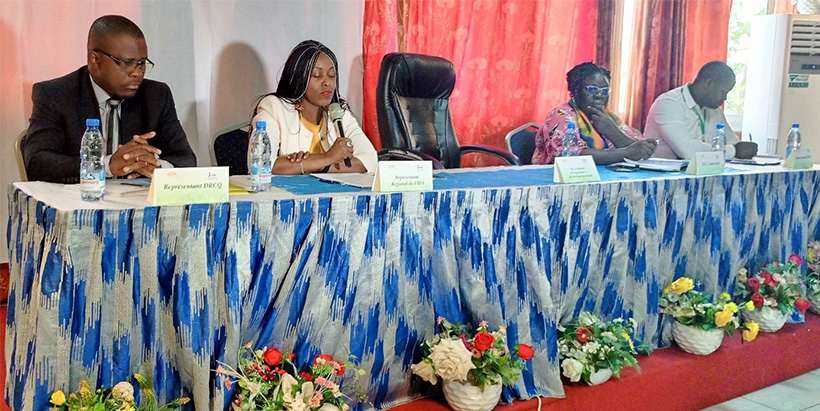IFAD Regional Representative, Mrs Emime Ndihokubwayo, speaking at the workshop opening.