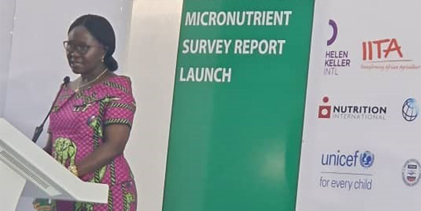  IITA Abuja Station Manager Dr Beatrice Aighewi, giving a remarks on behalf of IITA Director General and CGIAR Director for Continental Africa, Dr Simeon Ehui.
