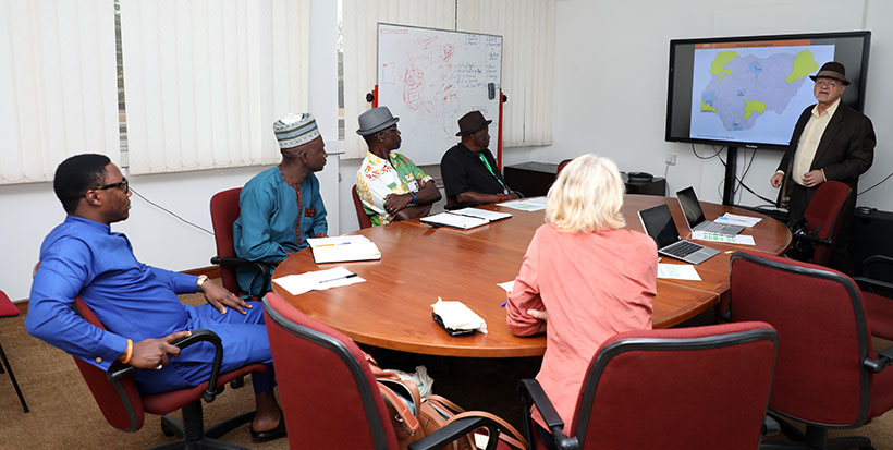 IITA Deputy Director General, Partnerships for Delivery, Kenton Dashiell, giving a presentation.