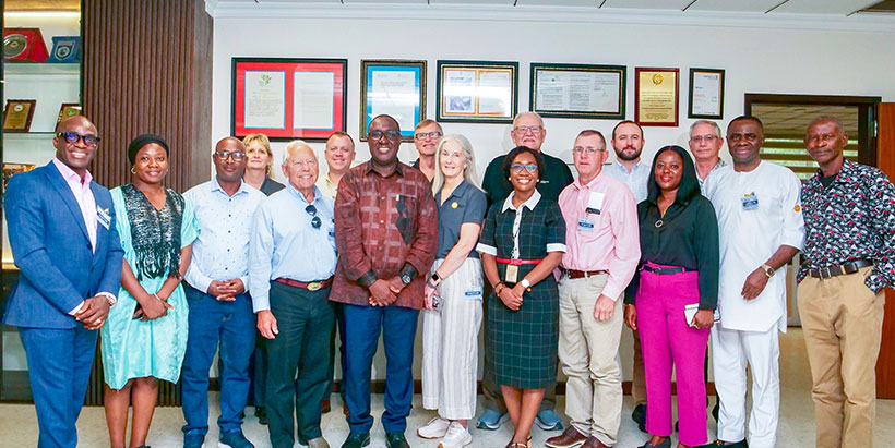 IITA Director General Dr Simeon Ehui with the IITA Management and Soy Excellence teams.