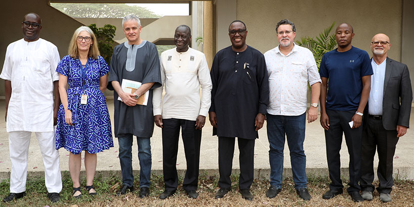 IITA Director General Dr. Simeon Ehui, World Bank Vice President for West and Central Africa Ousmane Diagana with the World Bank team and IITA Senior Management Team.