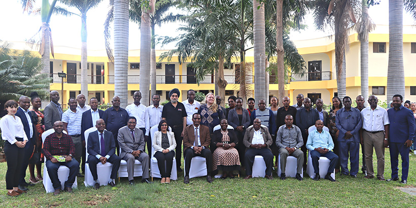 IITA Eastern Africa Regional Hub Director Dr Leena Tripathi (sitting fourth from right) with other participants at the event in Dodoma.