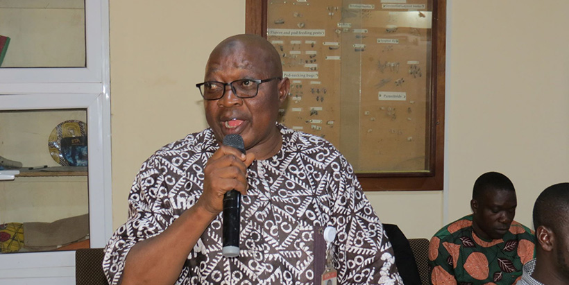 IITA Kano Station Administration Ado Rabo speaking at the Election security training.