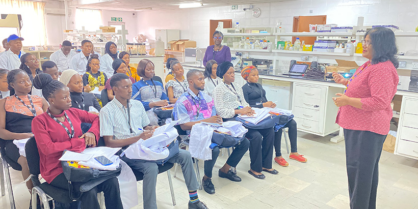 IITA Molecular Geneticist Ranjana Bhattacharjee in one of the training sessions on molecular Biology.