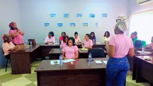 Women staff at the IITA Southern Africa Hub during the event.