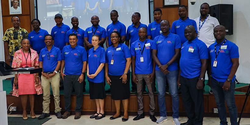 The EBS team during the launch at the IITA conference center.